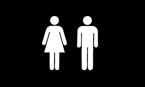 Unisex braille and tactile signs manufactured by Bathurst Signs