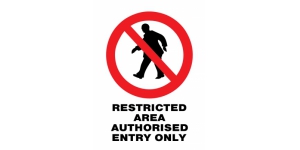 RESTRICTED AREA AUTHORISED ENTRY ONLY