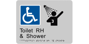 Accessible Toilet RH & Shower manufactured by Bathurst Signs