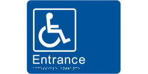 Accessible Entrance manufactured by Bathurst Signs