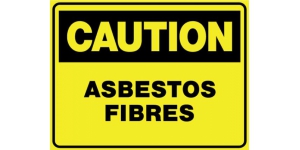 CAUTION ASBESTOS FIBRES