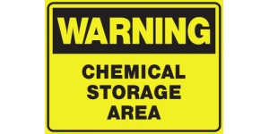 WARNING CHEMICAL STORAGE AREA