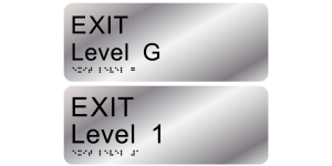 Exit Level Signs manufactured by Bathurst Signs