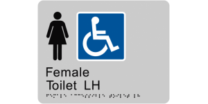 Female Accessible Toilet LH manufactured by Bathurst Signs