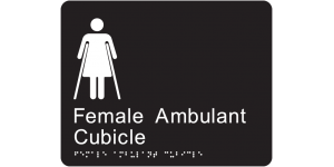 Female Ambulant Cubicle manufactured by Bathurst Signs