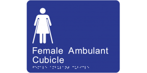 Female Ambulant Cubicle manufactured by Bathurst Signs