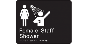Female Staff Shower manufactured by Bathurst Signs