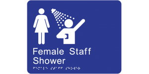 Female Staff Shower manufactured by Bathurst Signs