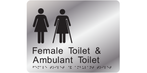 Female Toilet and Ambulant Toilet manufactured by Bathurst Signs