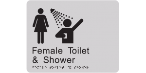 Female Toilet and Shower manufactured by Bathurst Signs
