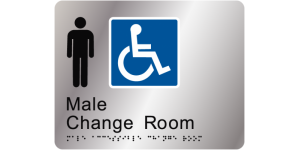 Male Accessible Change Room manufactured by Bathurst Signs