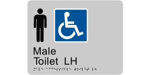 Male Accessible Toilet LH manufactured by Bathurst Signs