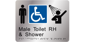 Male Accessible Toilet and Shower RH manufactured by Bathurst Signs