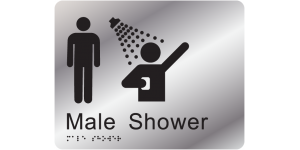 Male Shower manufactured by Bathurst Signs