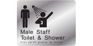 Male Staff Toilet & Shower manufactured by Bathurst Signs
