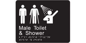 Male Toilet Ambulant Toilet and Shower manufactured by Bathurst Signs