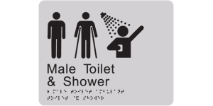 Male Toilet Ambulant Toilet and Shower manufactured by Bathurst Signs