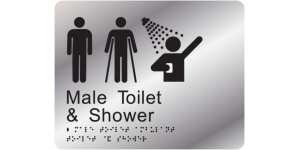 Male Toilet Ambulant Toilet and Shower manufactured by Bathurst Signs