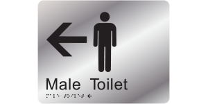 Male Toilet (Left Arrow) manufactured by Bathurst Signs