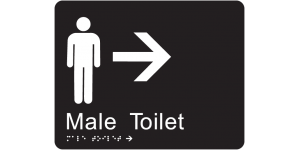 Male Toilet (Right Arrow) manufactured by Bathurst Signs