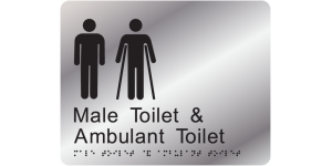 Male Toilet and Ambulant Toilet manufactured by Bathurst Signs