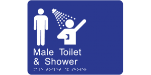 Male Toilet and Shower manufactured by Bathurst Signs