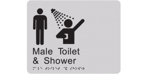 Male Toilet and Shower manufactured by Bathurst Signs