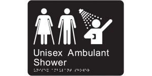 Unisex Ambulant Shower manufactured by Bathurst Signs