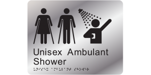 Unisex Ambulant Shower manufactured by Bathurst Signs