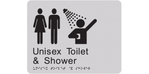 Unisex Toilet and Shower manufactured by Bathurst Signs