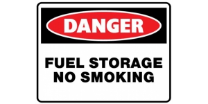 DANGER FUEL STORAGE NO SMOKING