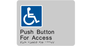 Push Button for Access Braille Tactile Sign manufactured by Bathurst Signs