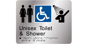 Unisex Toilet & Shower manufactured by Bathurst Signs
